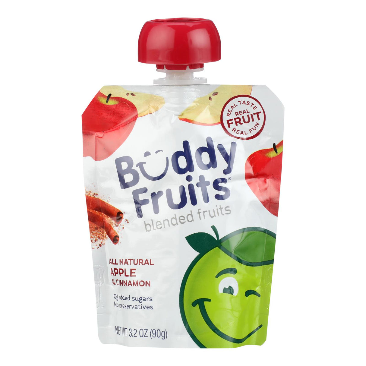 Buddy Fruits Originals: 18-Pack Apple Cinnamon, 3.2 Oz - Cozy Farm 