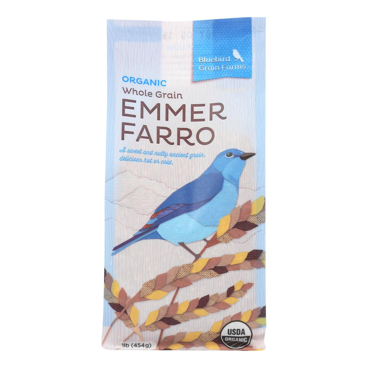 Bluebird Grains Organic Grade 1 Emmer Split Farro - 1 lb. (Pack of 6) - Cozy Farm 