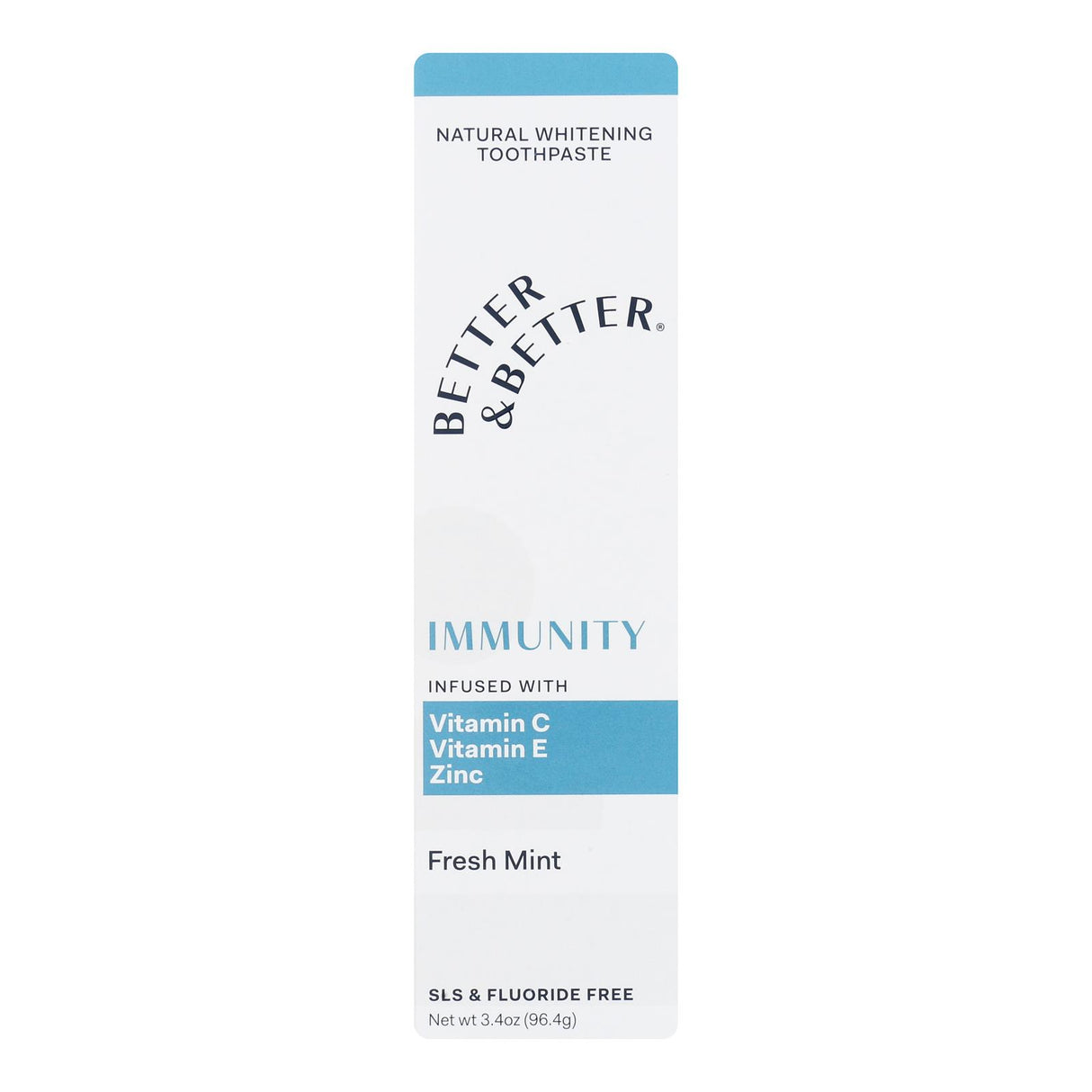 Better & Better Toothpaste Immunity Fresh Mint 3.4 Fl. Oz. - Cozy Farm 