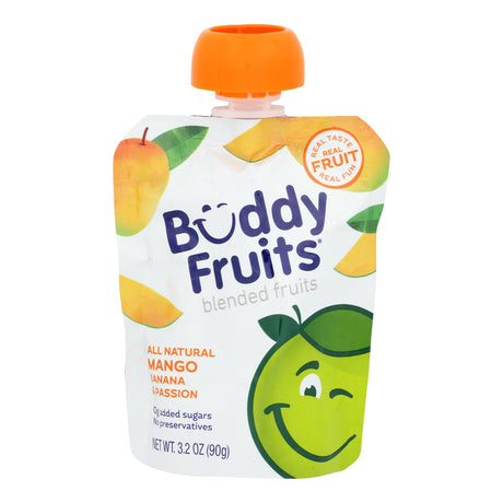 Buddy Fruits Mango Banana Passionfruit Squeeze, 3.2 oz. (Pack of 18) - Cozy Farm 