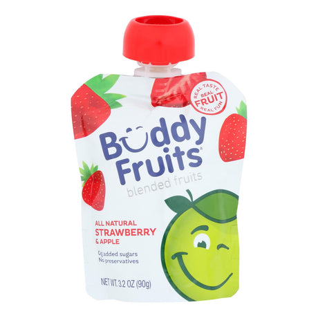 Buddy Fruits Originals Strawberry Apple Applesauce, 3.2 oz, Case of 18 - Cozy Farm 