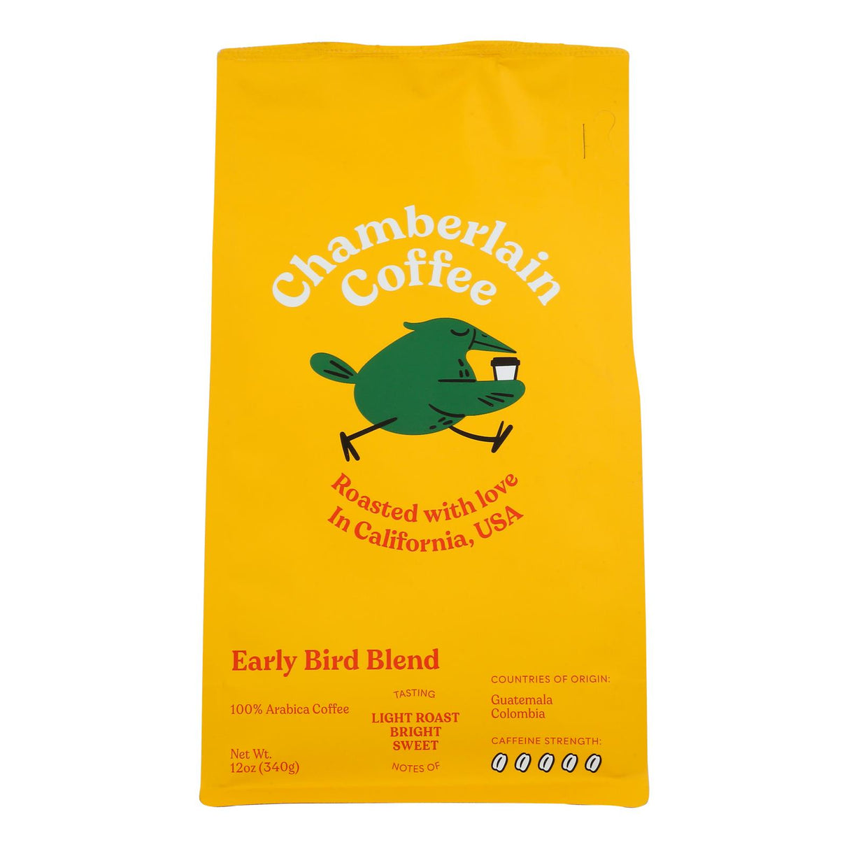 Chamberlain Coffee Organic Earlybird Blend Whole Beans - 12 Ounces - Cozy Farm 