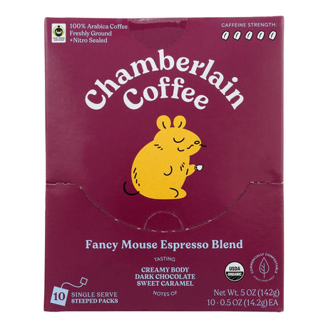 Chamberlain Coffee Organic Medium Roast Step Filter Drip Coffee, 5 oz. Bags (10 Pack) - Cozy Farm 