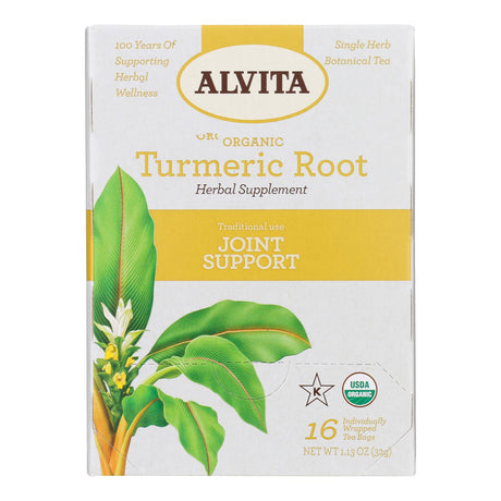 Alvita Organic Herbal Turmeric Tea - 16 Bag - Cozy Farm 