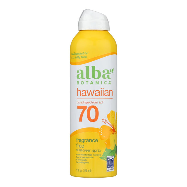 Alba Botanica Mineral Sunscreen Spray for Face SPF 70 - 5 Fluid Ounces - Cozy Farm 