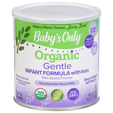 Baby's Only Organic Gentle Infant Formula with Iron (21 oz, Case of 6) - Cozy Farm 
