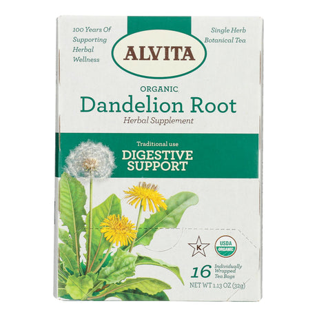 Alvita Organic Herbal Dandelion Tea | 16 Count Tea Bags - Cozy Farm 