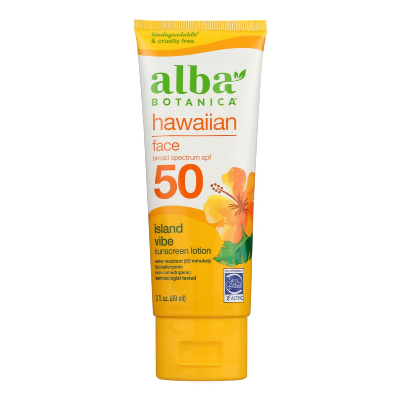 Alba Botanica Sunscreen Lotion Facial SPF50 - 1 Each, 3 Fluid Ounces - Cozy Farm 