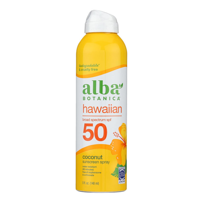 Alba Botanica Sunscreen Spray Coconut SPF 50 - 1 Each - 5 Fluid Ounces - Cozy Farm 