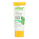 Alba Botanica - Loción protectora solar con fórmula mineral FPS 50 - 1 unidad - 3 onzas líquidas - Paquete de 2