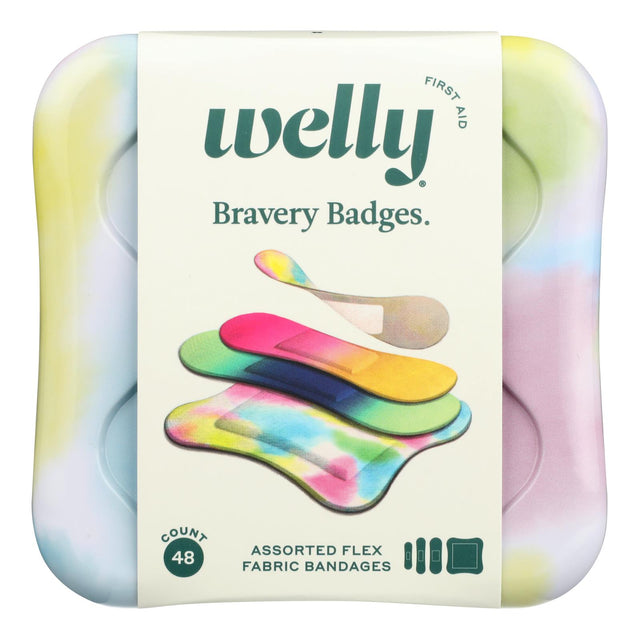 Welly First Aid Bravery Bandages Assorted Colorwash - 48 Count - Cozy Farm 