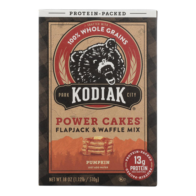 Kodiak Cakes Pumpkin Flax Energy Flapjack & Waffle Mix - 18 Oz - Pack of 6 - Cozy Farm 
