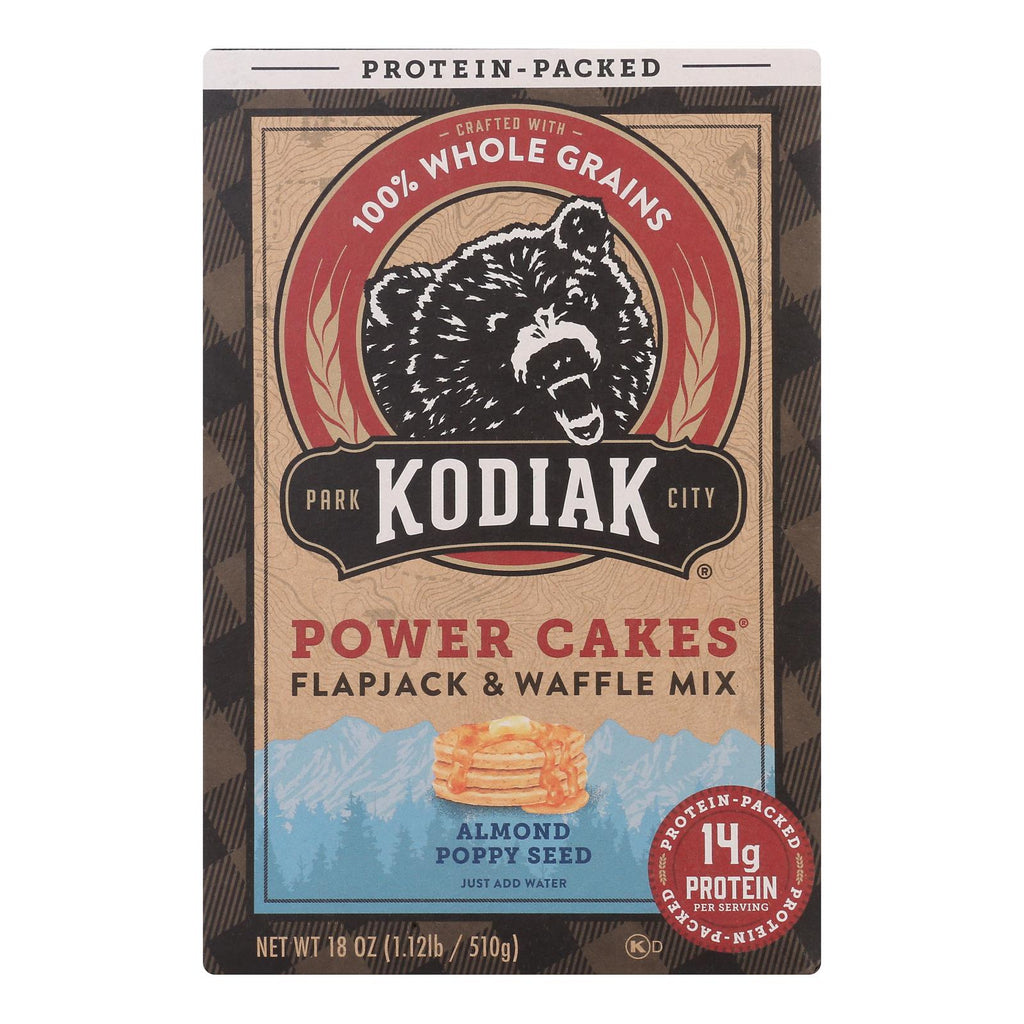 Kodiak Cakes Flapjack & Waffle Mix Almond Poppy - 18 Oz (Case of 6) - Cozy Farm 
