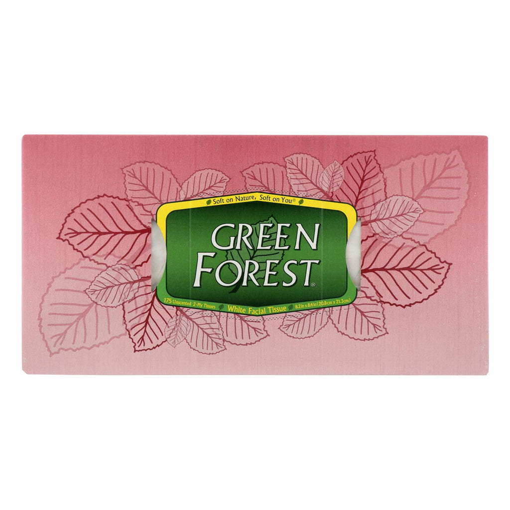 Green Forest Facial Tissue White - Case of 25, 175 Count - Cozy Farm 