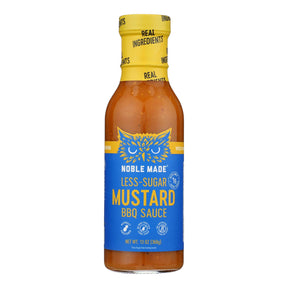 Noble Made Low-Sugar Barbecue Mustard Sauce, 13 Oz (Pack of 6) - Cozy Farm 