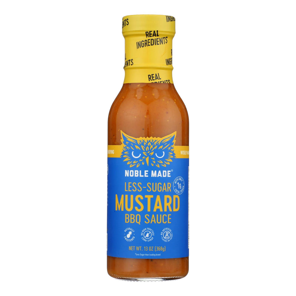 Noble Made Barbecue Mustard Sauce, Low-Sugar - 13 Oz (6-Pack) - Cozy Farm 