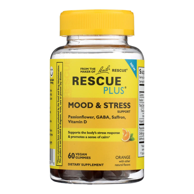 Rescue Mood Stress Support Gummy Orange - 60 Count (1 Each) - Cozy Farm 