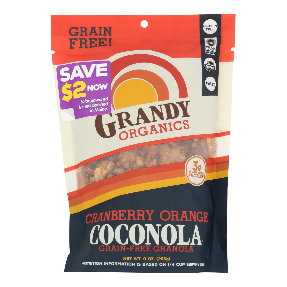 Grandy Organics Coconola Organic Cranberry Orange, 9 Oz Cas - Cozy Farm 