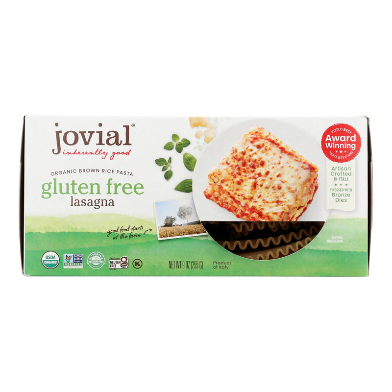 Jovial Organic Brown Rice Lasagna Pasta - 9 oz Case of 6 - Cozy Farm 