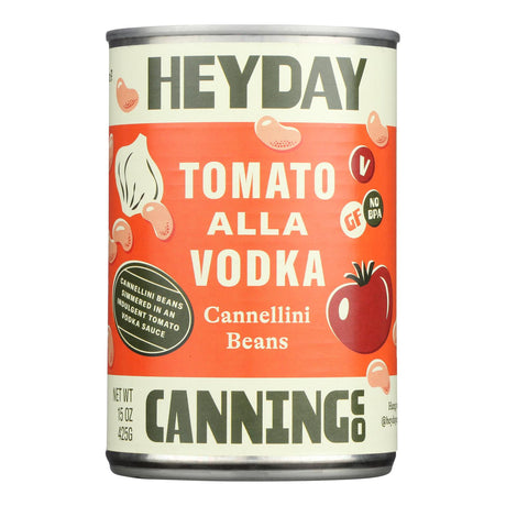 Heyday Canning Company Cannellini Tomato Vodka Beans - 15 Oz. Can (Pack of 6) - Cozy Farm 