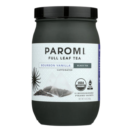 Paromi Tea Black Bourbon Vanilla Tea 15 Count Case - Cozy Farm 