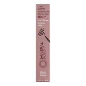 Mineral Fusion Liquid Eyeliner in Ebony, 0.1 Oz - Cozy Farm 