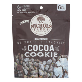 Nichols Farms Pistachio Nut Shell Cocoa Cookie - 6 Oz. Pack of 15 - Cozy Farm 
