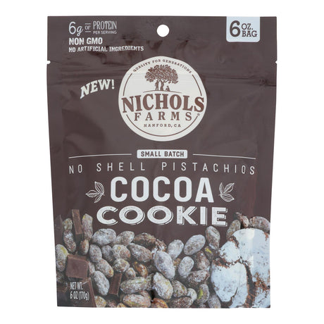 Nichols Farms Pistachio Nut Shell Cocoa Cookie - 6 Oz. Pack of 15 - Cozy Farm 