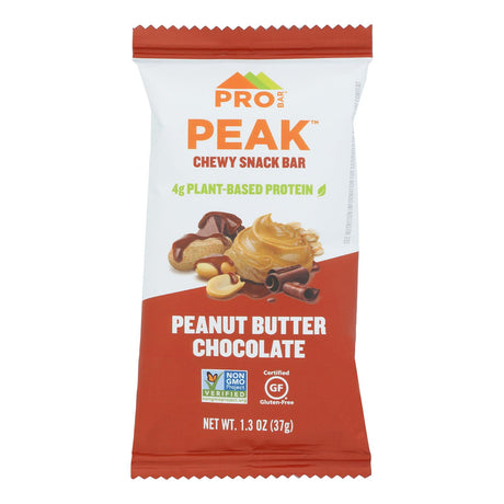 Pro Bar Peak Snack Chew Peanut Butter Chocolate, 12-Count, 1.3 Oz Pack - Cozy Farm 