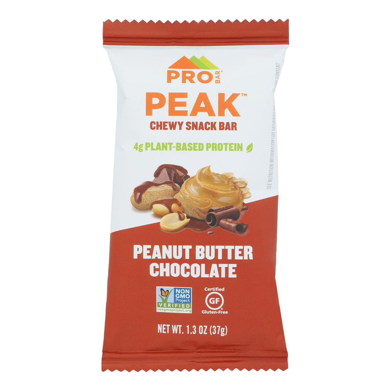 Pro Bar Peak Snack Chew Peanut Butter Chocolate, 12-Count, 1.3 Oz Case - Cozy Farm 