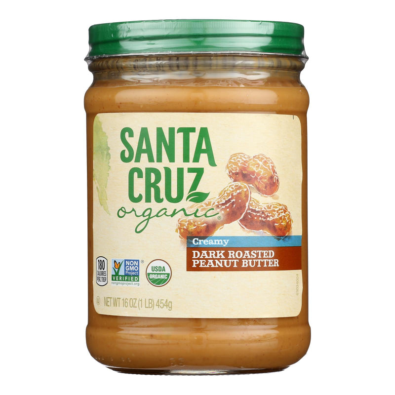 Santa Cruz Organic Peanut Butter Organic Dark Roast Creamy - 16 Oz (6-Pack) - Cozy Farm 