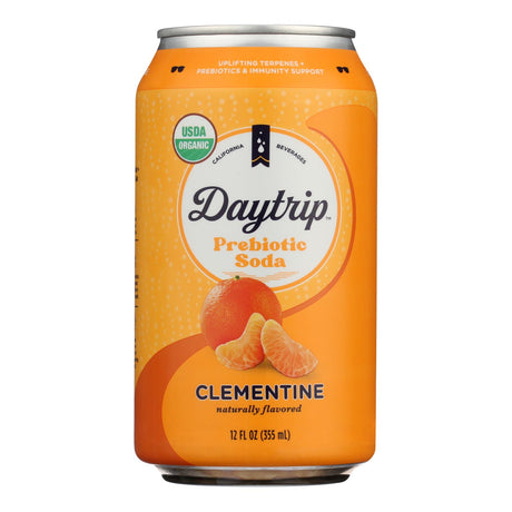 Daytrip Organic Prebiotic Clementine Soda 12 Oz Beverages, Case of 12 - Cozy Farm 