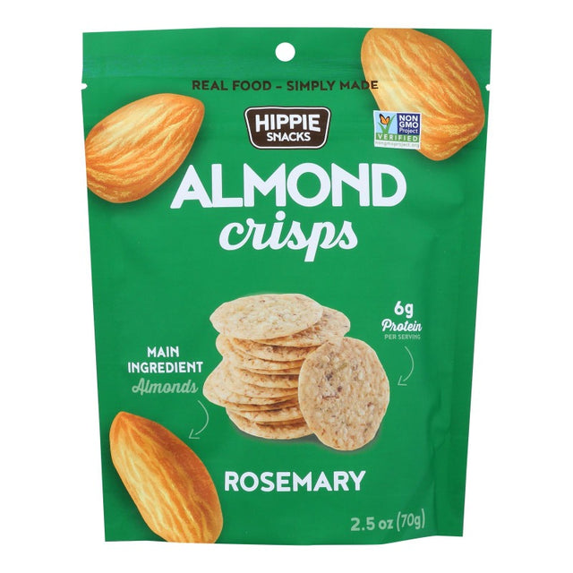 Hippie Snacks Almond Crisp Rosemary - 2.5 oz (Case of 8) - Cozy Farm 