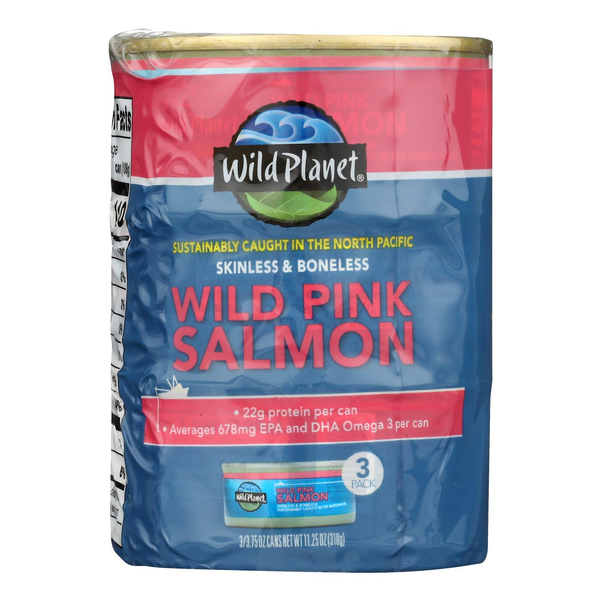Wild Planet Wild Pink Salmon, Boneless, Skinless - 3.75 oz, Case of 12 - Cozy Farm 