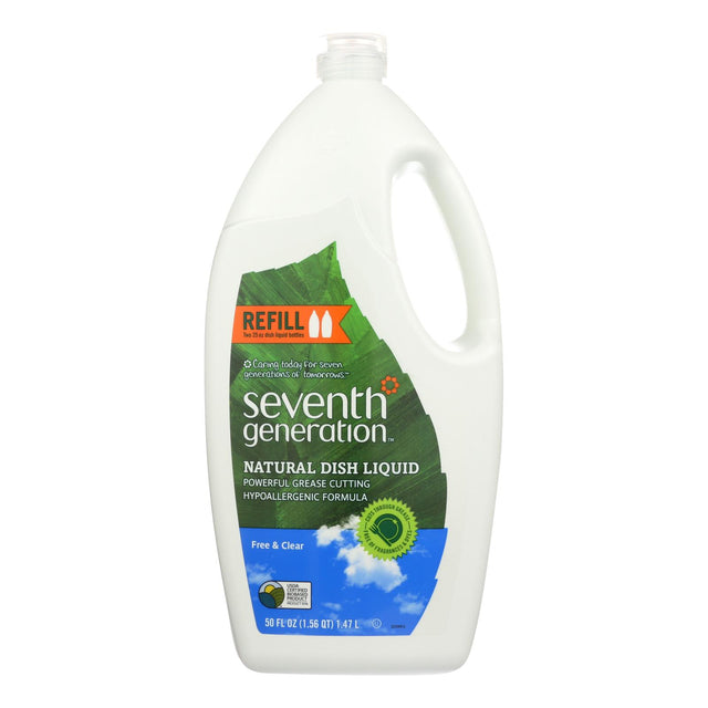 Seventh Generation Dish Liquid Free & Clear - 3 x 50 fl. oz - Cozy Farm 