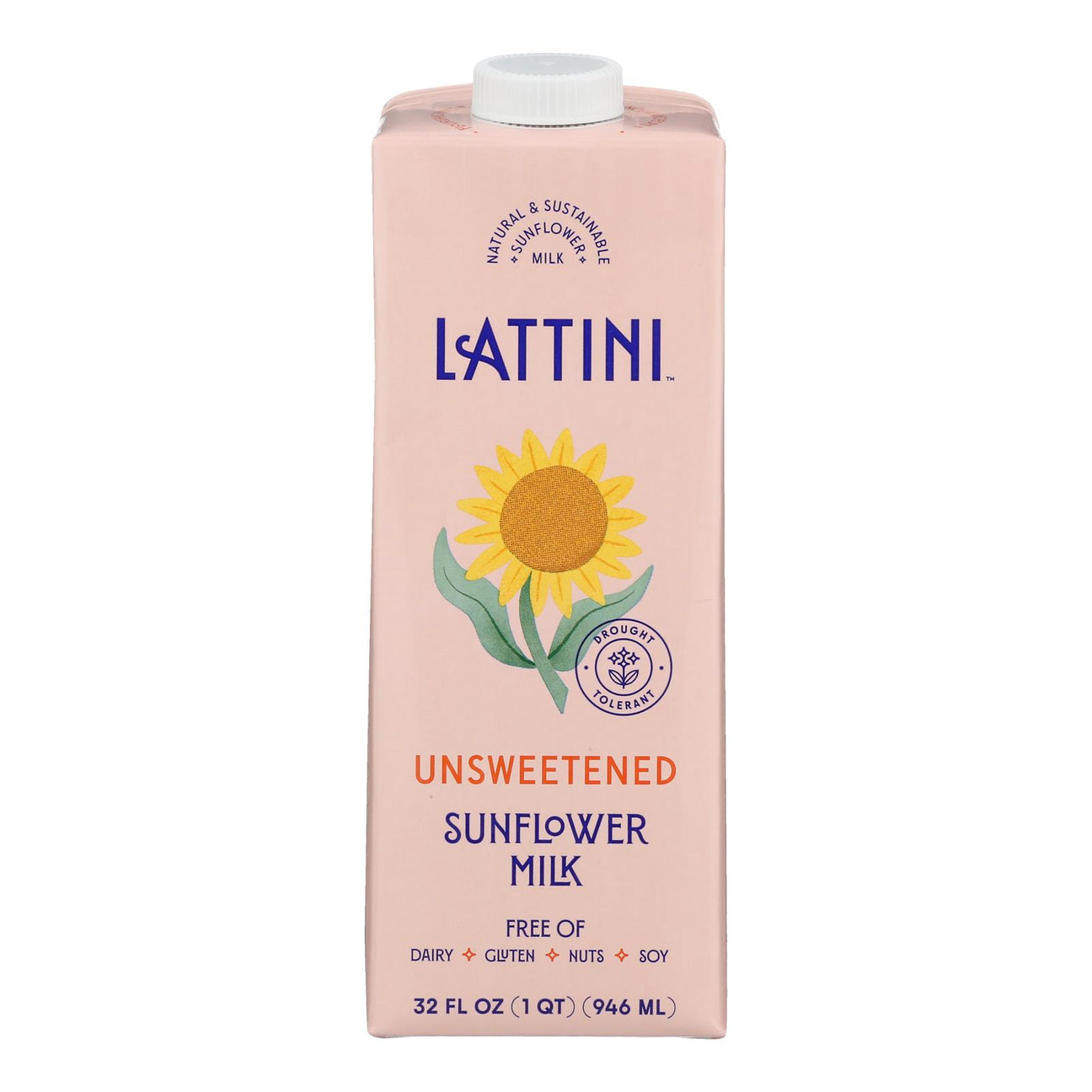 Lattini Sunflower Milk, Unsweetened, 32 fl. oz. (Case of 6) - Cozy Farm 