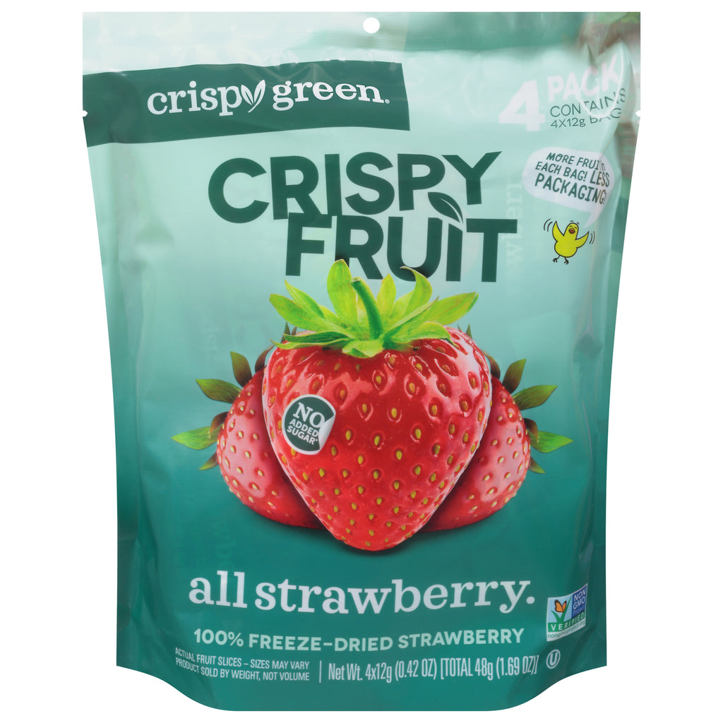Crispy Green - 4 Pack of 1.69 oz. Strawberries - Case of 8 - Cozy Farm 