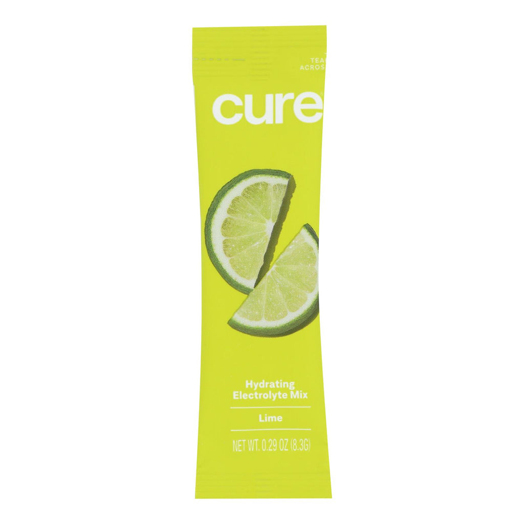 Cure Hydration Hydration Drink Mix Lime - 0.29 Ounces, Case Of 8 - Cozy Farm 