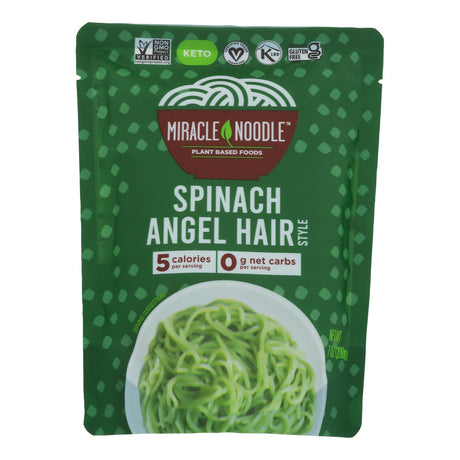 Miracle Noodle Angel Hair Spinach - Case of 6 x 7oz - Cozy Farm 