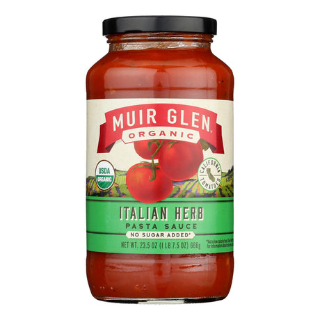 Muir Glen Organic Italian Herb Pasta Sauce - 23.5 Fl. Oz. (Case of 12) - Cozy Farm 