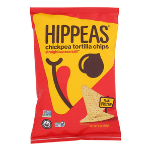Hippeas Tortilla Chip Chickpea Sea Salt - 5 Oz - Case of 12 - Cozy Farm 