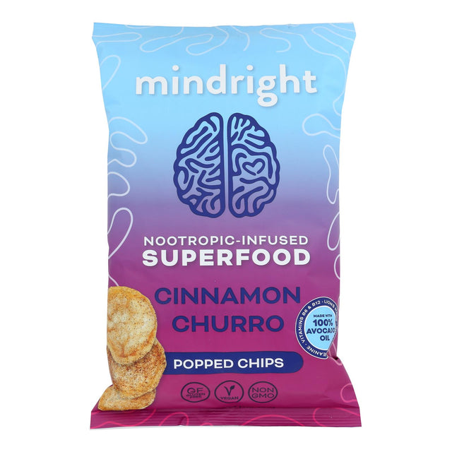 Mindright Cinnamon Churro Popped Chips - 4 oz. (Case of 12) - Cozy Farm 