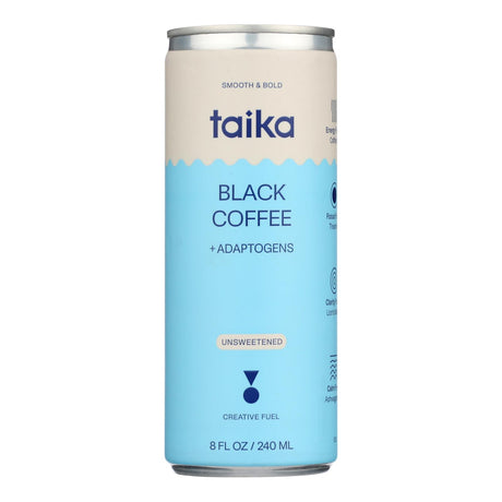 Taika Black Coffee with Adaptogens - 8 Fl Oz - 12 Pack - Cozy Farm 