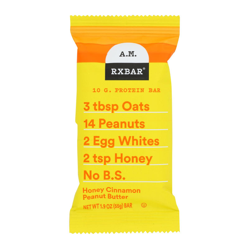 RXBAR AM Honey Cinnamon Peanut Butter Bars - 12-Pack - 1.9 oz Bars - Cozy Farm 