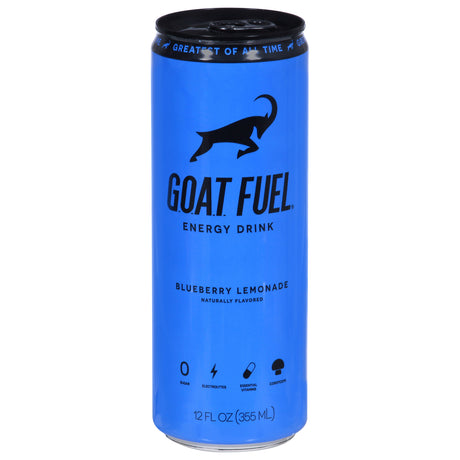 G.O.A.T. Fuel Energy Drink - Blueberry Lemonade - 12 Fluid Ounces (Pack of 12) - Cozy Farm 