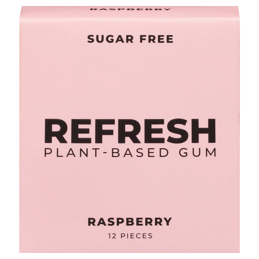 Refresh Gum - 12 Count Raspberry Gum - Case of 12 - Cozy Farm 