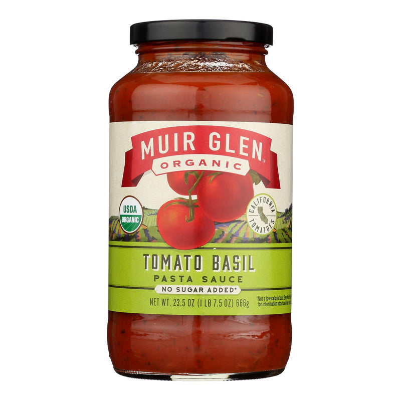 Muir Glen Organic Tomato Basil Pasta Sauce - 23.5 Fluid Ounces (Case of 12) - Cozy Farm 