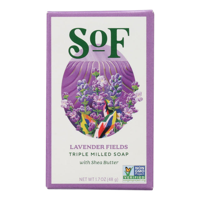 South of France Lavender Fields Bar Soap - Travel Size - 1.7 Oz (Case of 24) - Cozy Farm 