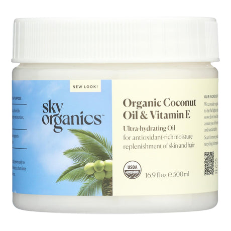 Sky Organics Coconut Oil with Vitamin E - 16.9 Fl. Oz. - Cozy Farm 