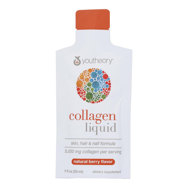 Youtheory Pure Liquid Collagen - Supercharged with Biotin, Vitamin C, and Hyaluronic Acid - Berry Flavor - 12 Fl. Oz - Cozy Farm 